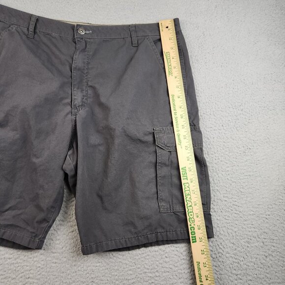 WRANGLER Cargo Shorts Men's 38 Gray Pockets Cotton Workwear Ripstop Hiking Flat - Picture 4 of 8